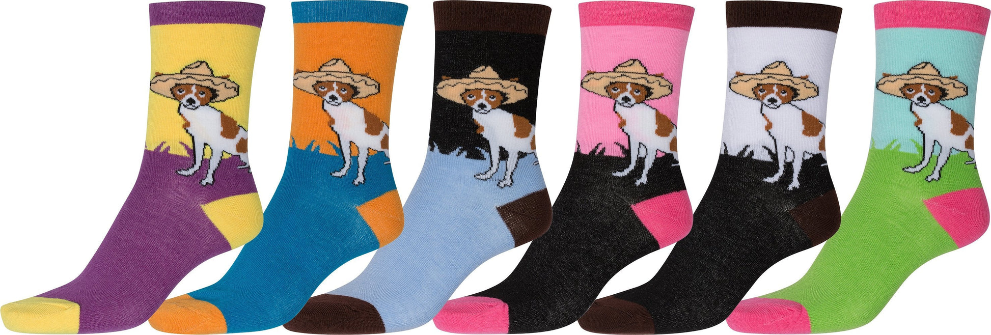 Sakkas Women's Fun Colorful Design Poly Blend Crew Socks Assorted 6-Pack - Concordia Style Boutique