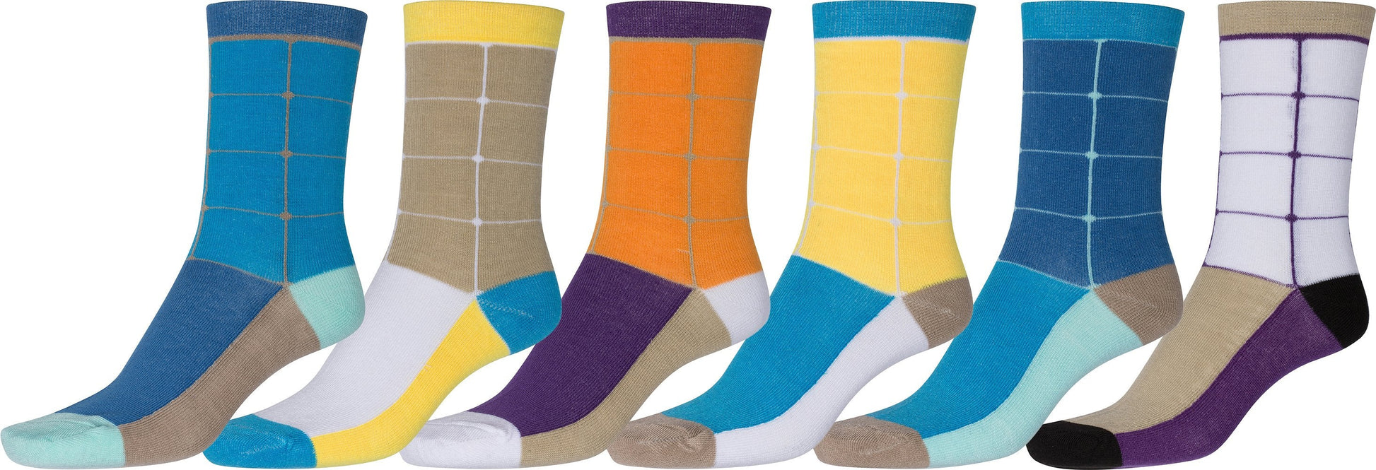 Sakkas Women's Fun Colorful Design Poly Blend Crew Socks Assorted 6-Pack - Concordia Style Boutique