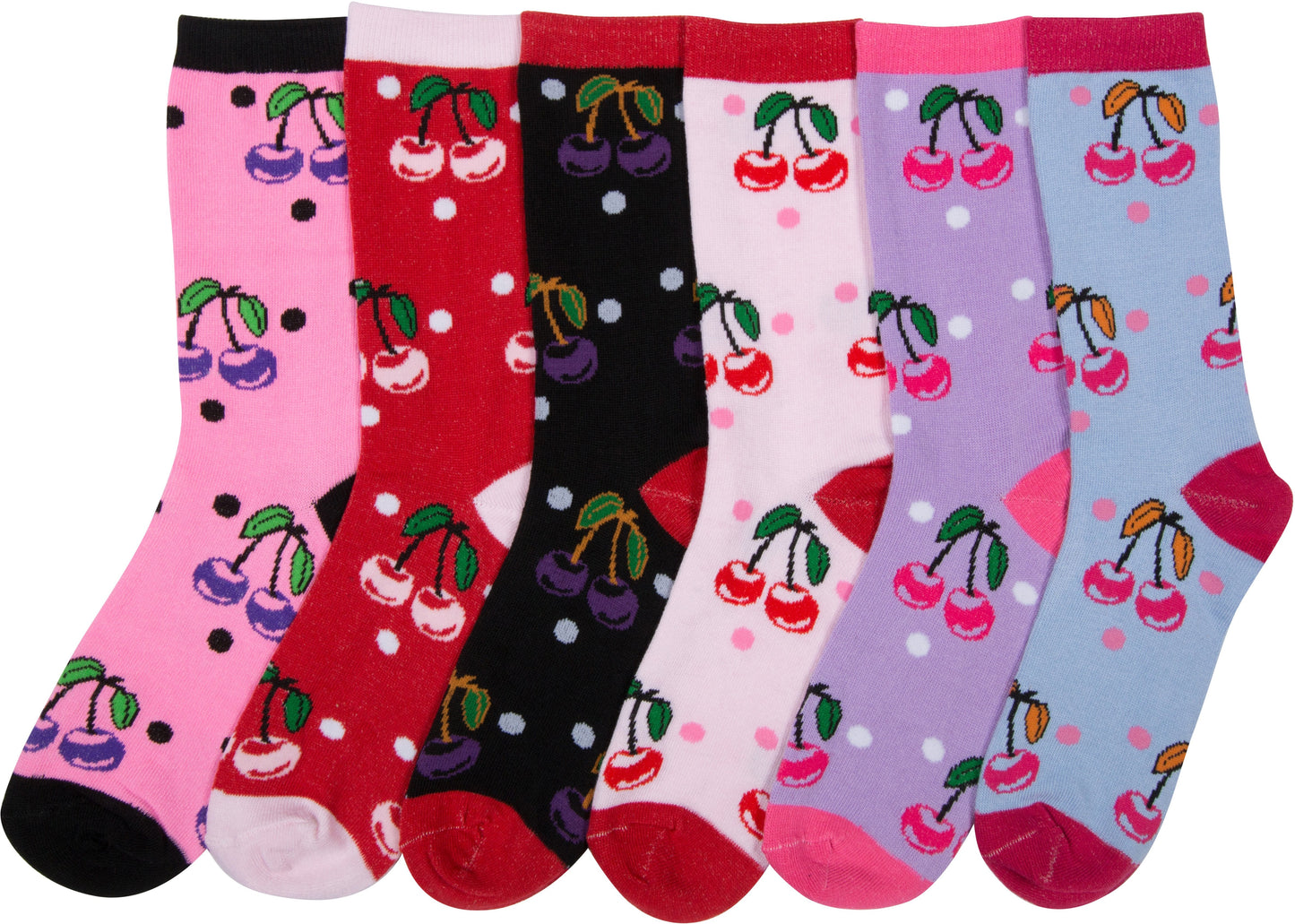 Sakkas Women's Fun Colorful Design Poly Blend Crew Socks Assorted 6-Pack - Concordia Style Boutique