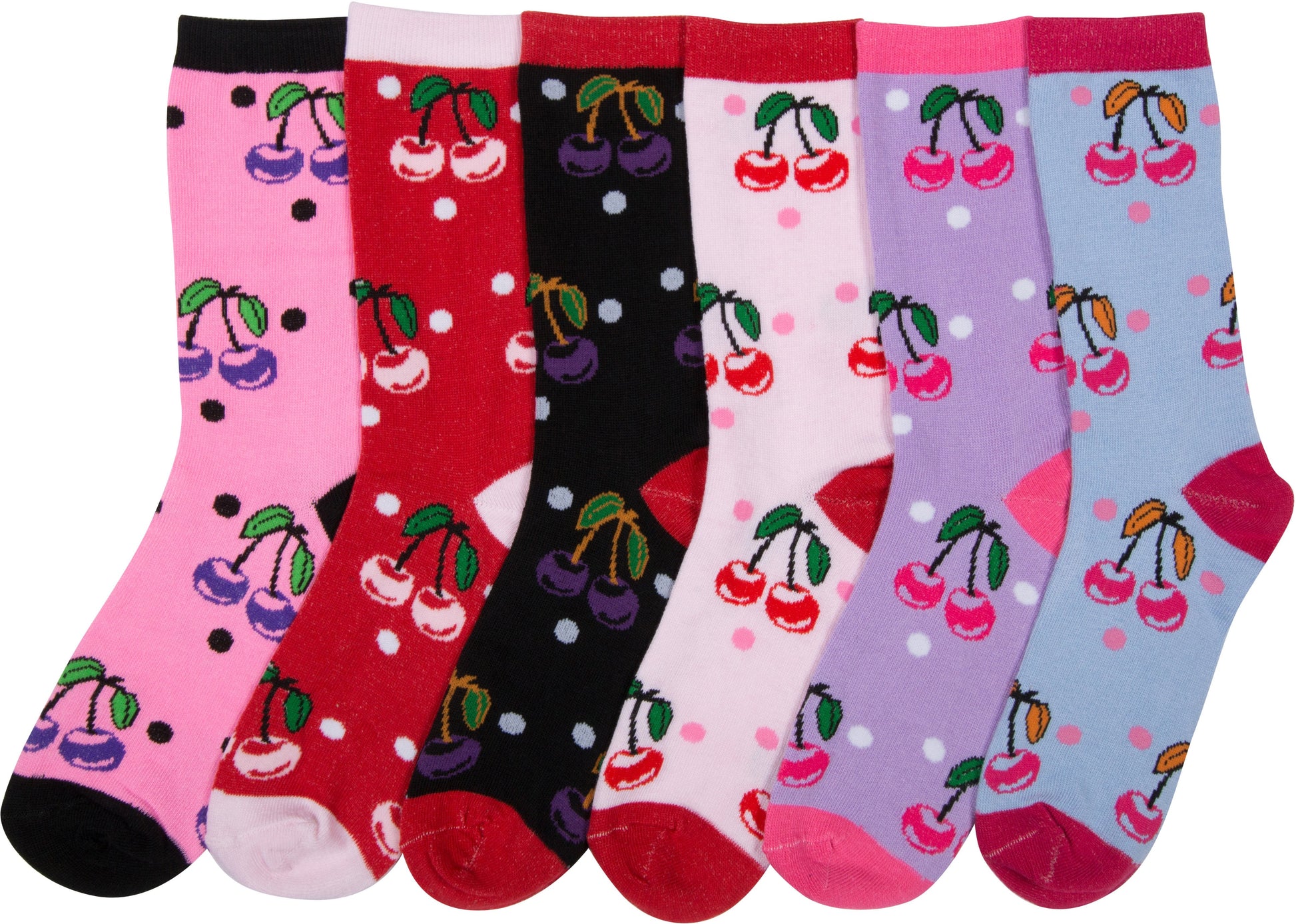 Sakkas Women's Fun Colorful Design Poly Blend Crew Socks Assorted 6-Pack - Concordia Style Boutique