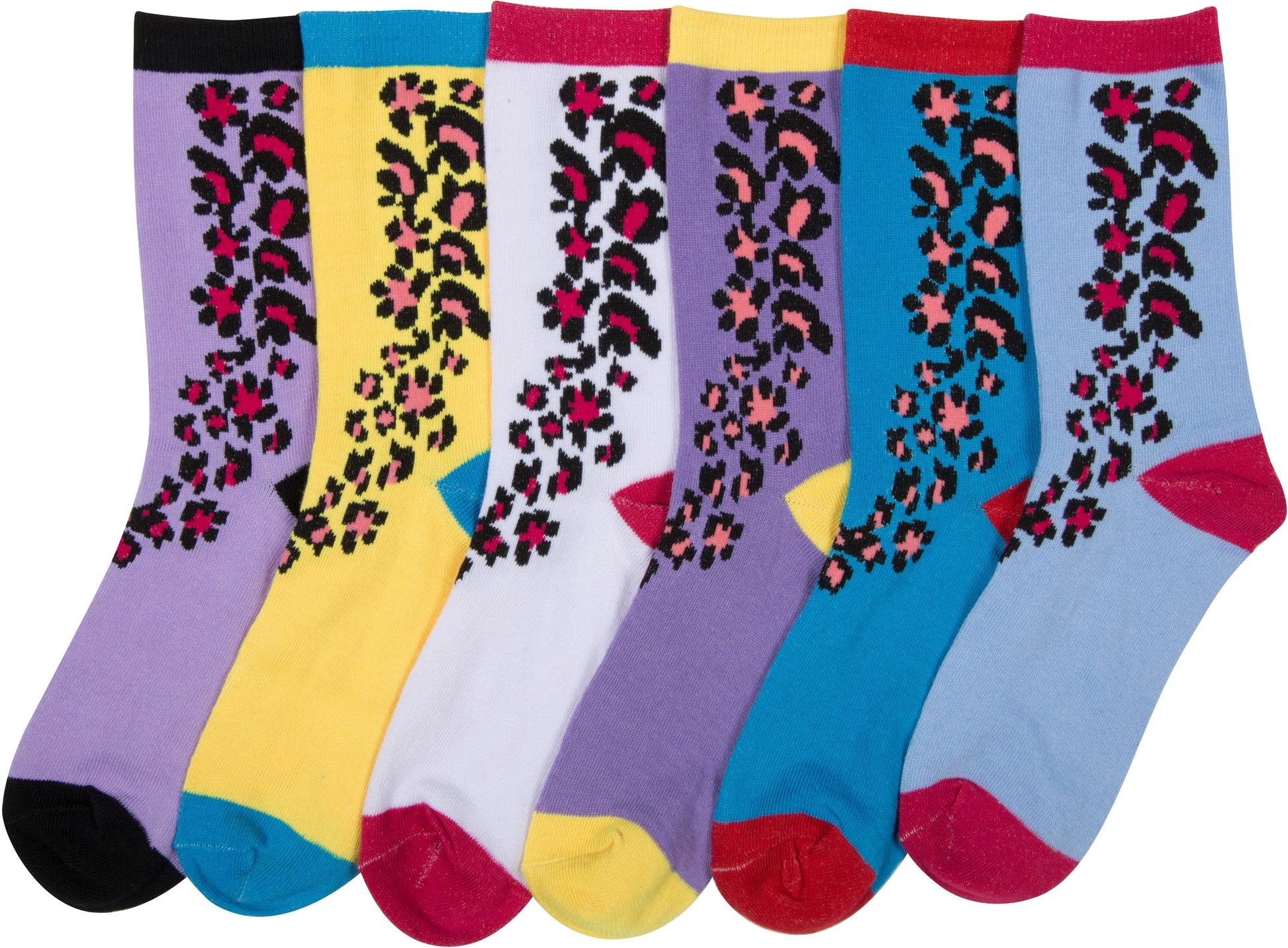 Sakkas Women's Fun Colorful Design Poly Blend Crew Socks Assorted 6-Pack - Concordia Style Boutique