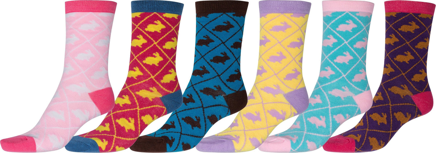 Sakkas Women's Fun Colorful Design Poly Blend Crew Socks Assorted 6-Pack - Concordia Style Boutique