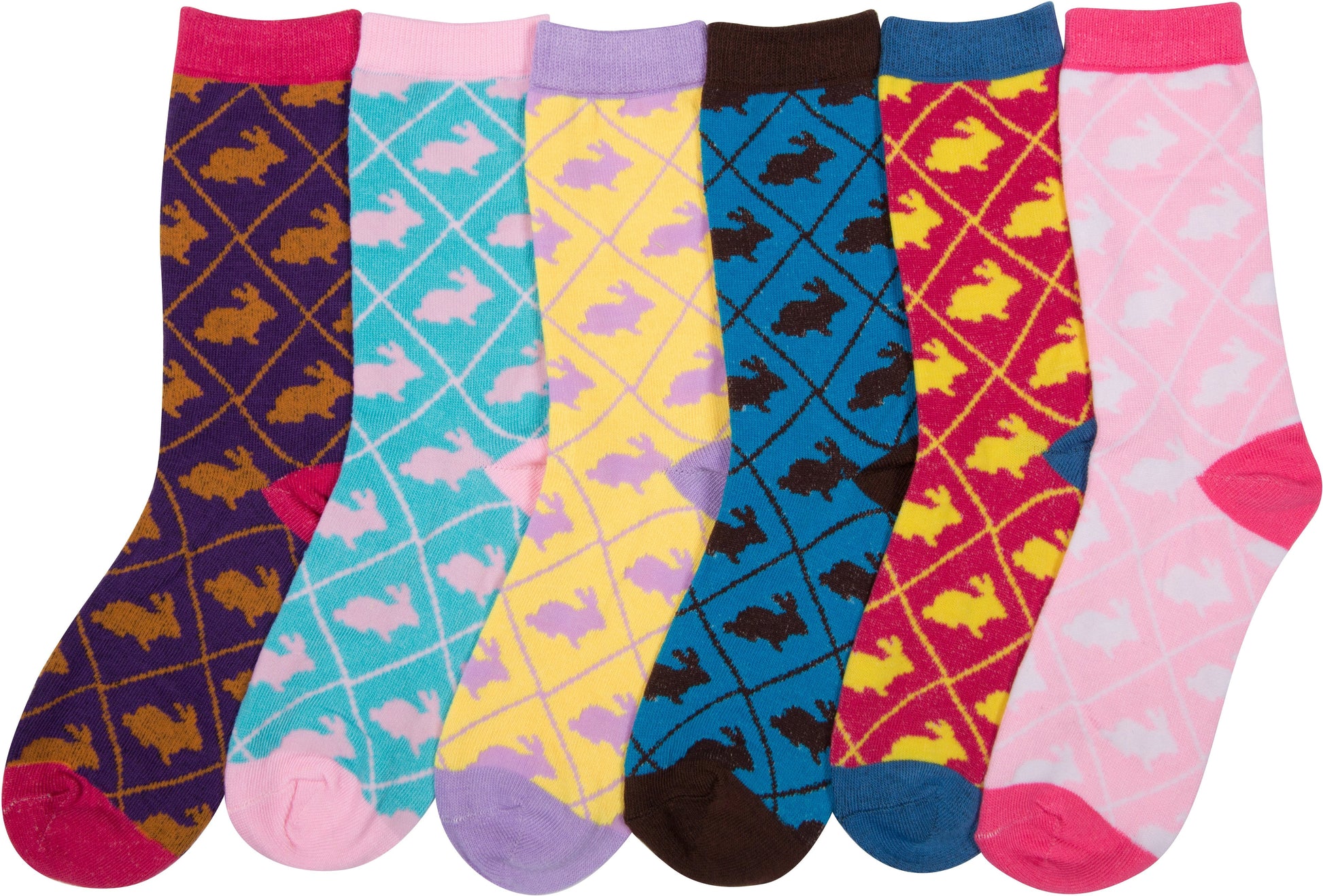 Sakkas Women's Fun Colorful Design Poly Blend Crew Socks Assorted 6-Pack - Concordia Style Boutique