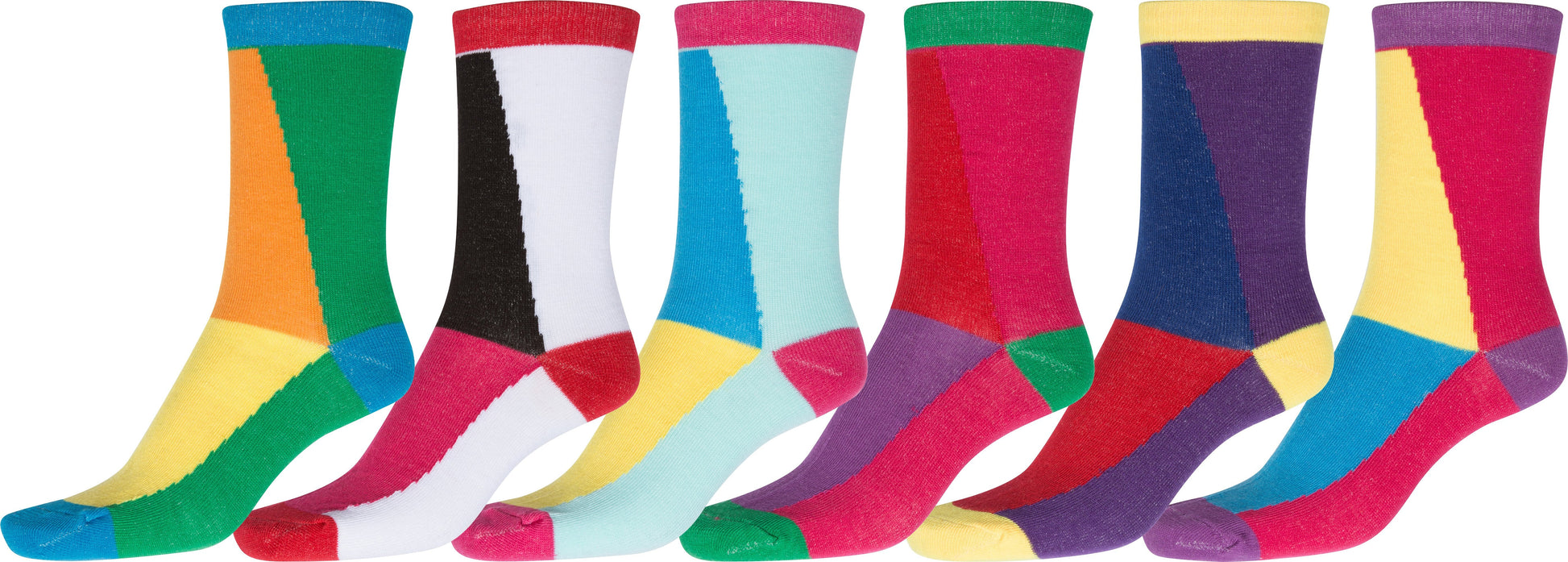 Sakkas Women's Fun Colorful Design Poly Blend Crew Socks Assorted 6-Pack - Concordia Style Boutique