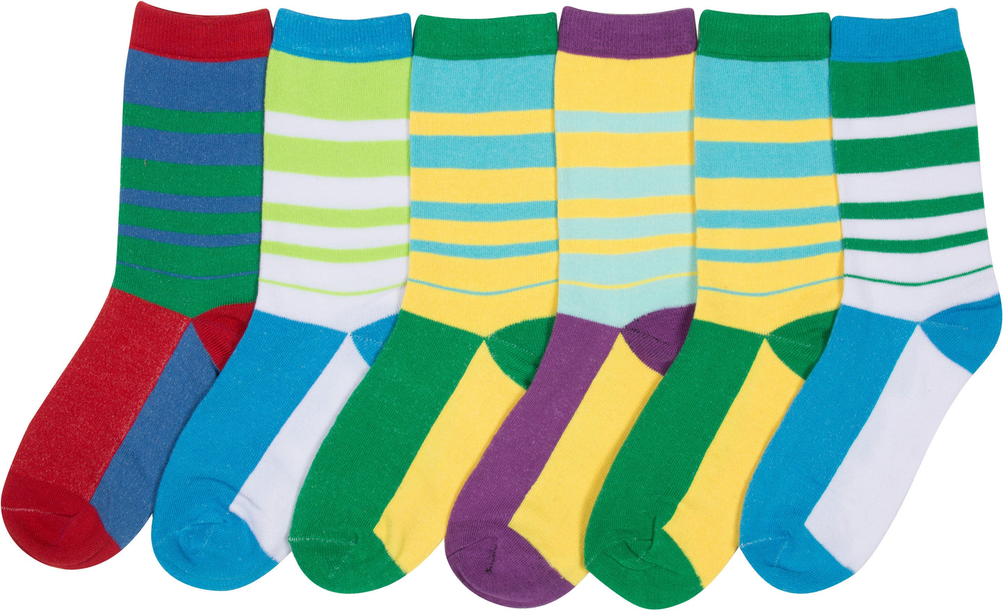 Sakkas Women's Fun Colorful Design Poly Blend Crew Socks Assorted 6-Pack - Concordia Style Boutique