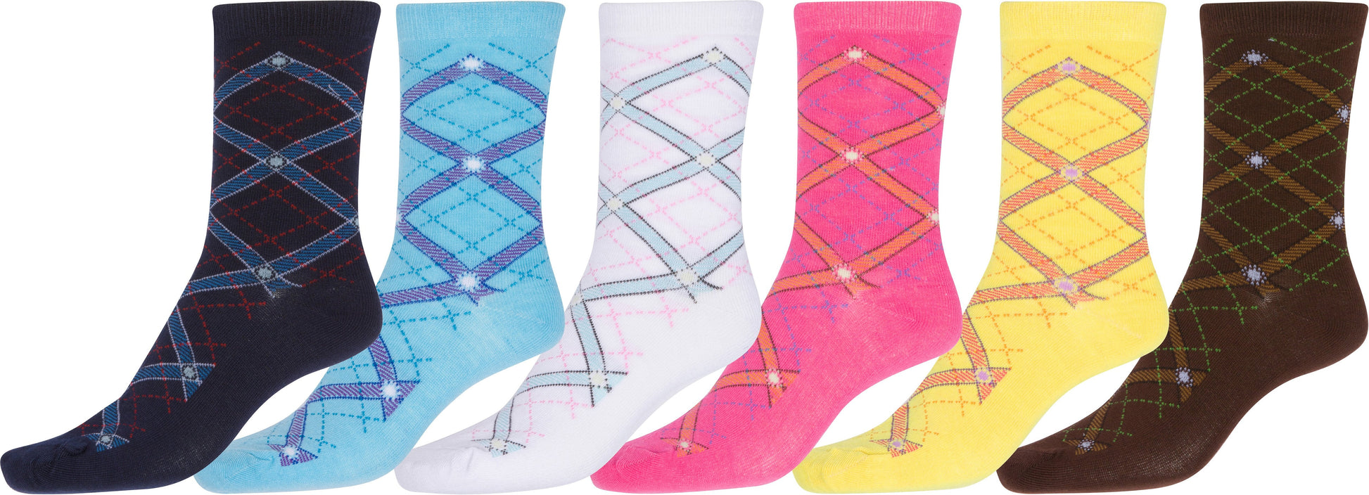 Sakkas Women's Fun Colorful Design Poly Blend Crew Socks Assorted 6-Pack - Concordia Style Boutique