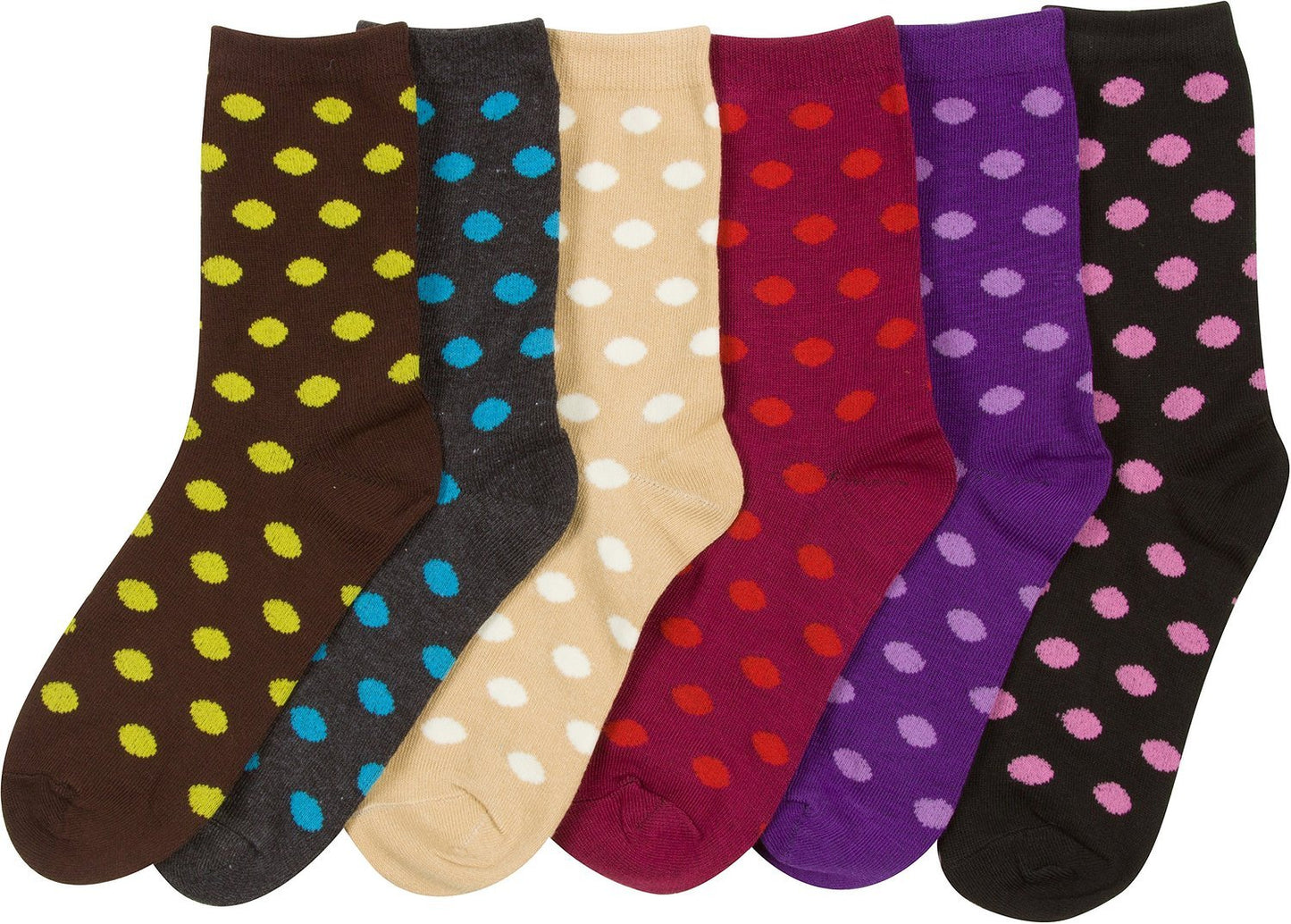 Sakkas Women's Fun Colorful Design Poly Blend Crew Socks Assorted 6-Pack - Concordia Style Boutique
