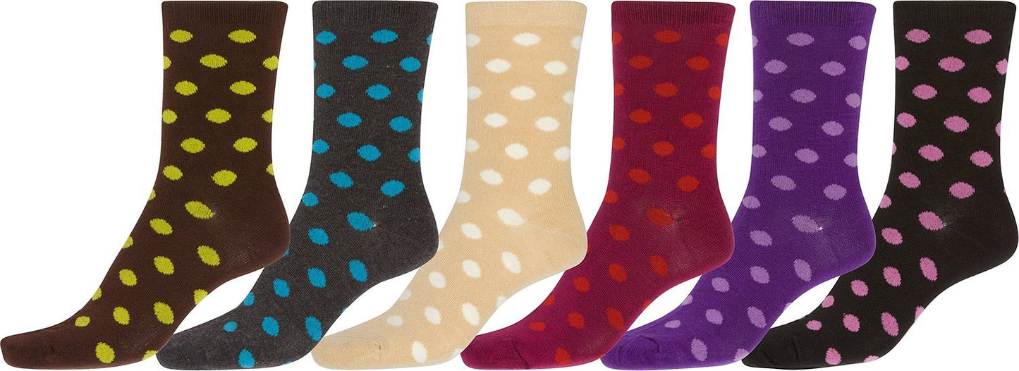 Sakkas Women's Fun Colorful Design Poly Blend Crew Socks Assorted 6-Pack - Concordia Style Boutique