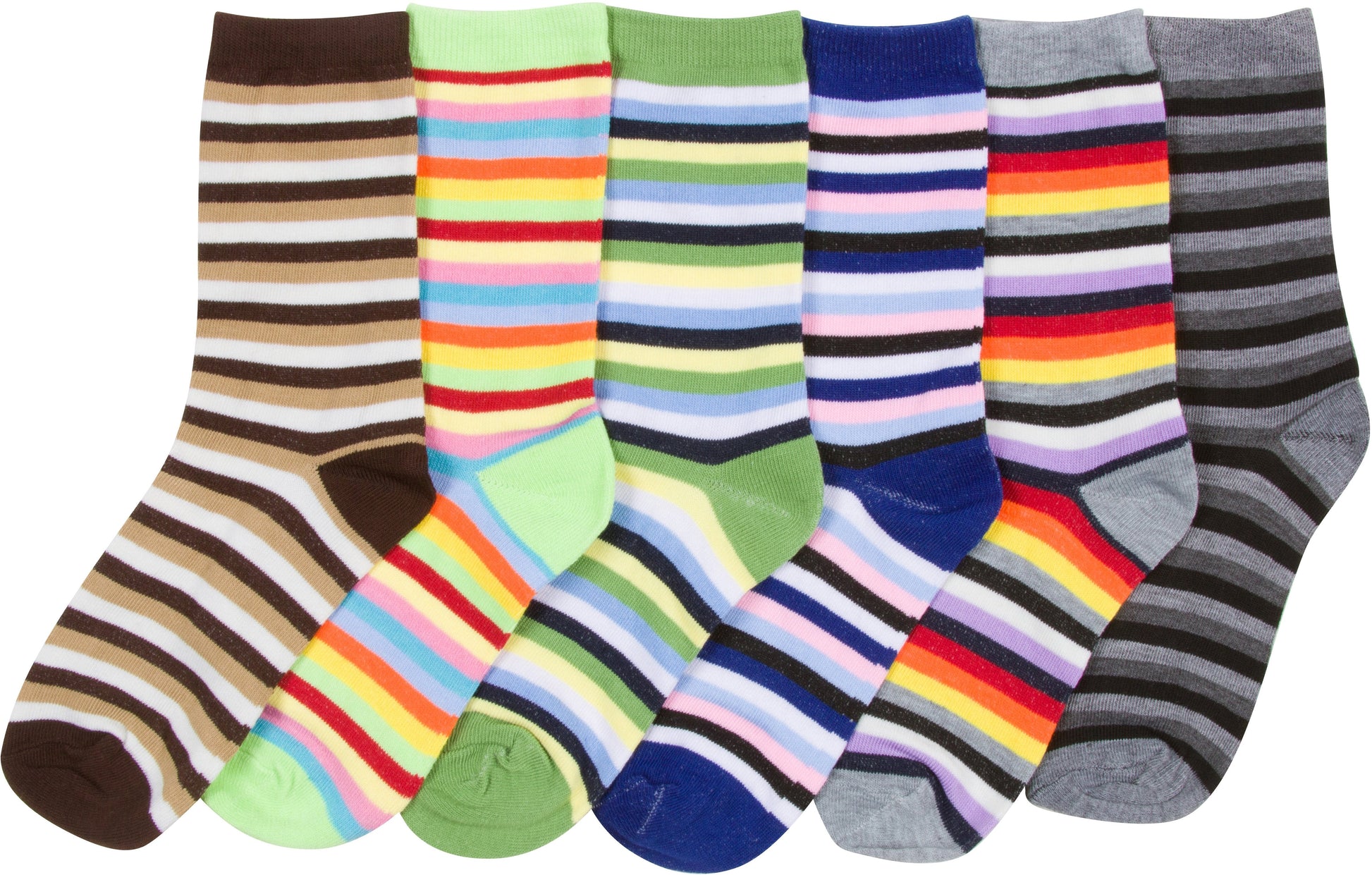 Sakkas Women's Fun Colorful Design Poly Blend Crew Socks Assorted 6-Pack - Concordia Style Boutique