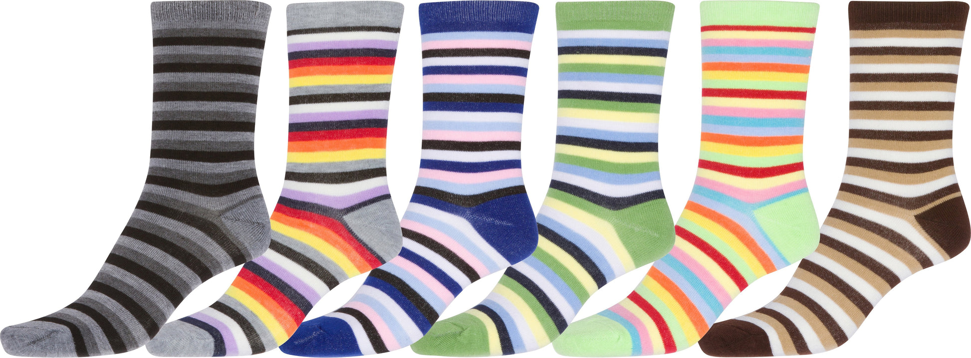 Sakkas Women's Fun Colorful Design Poly Blend Crew Socks Assorted 6-Pack - Concordia Style Boutique