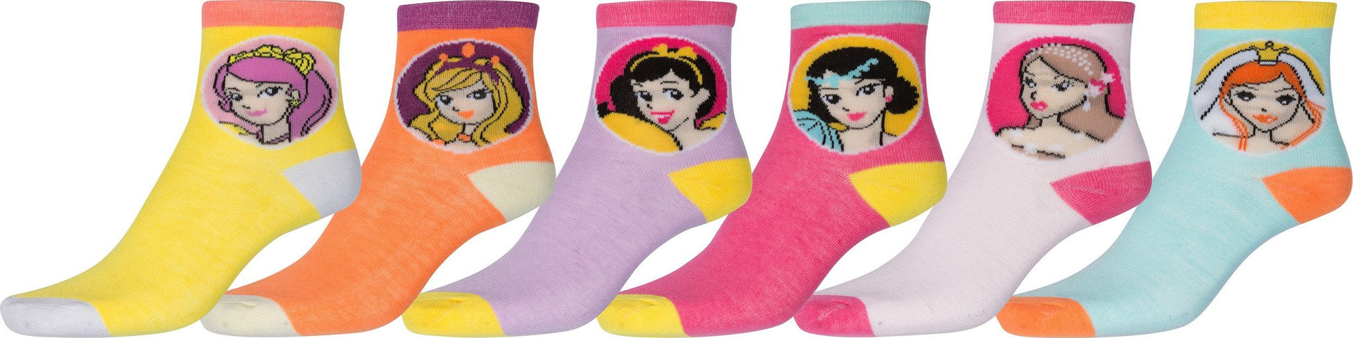 Sakkas Girl's Creative Fun Cotton Blend Crew Socks Assorted Color 6-Pack - Concordia Style Boutique
