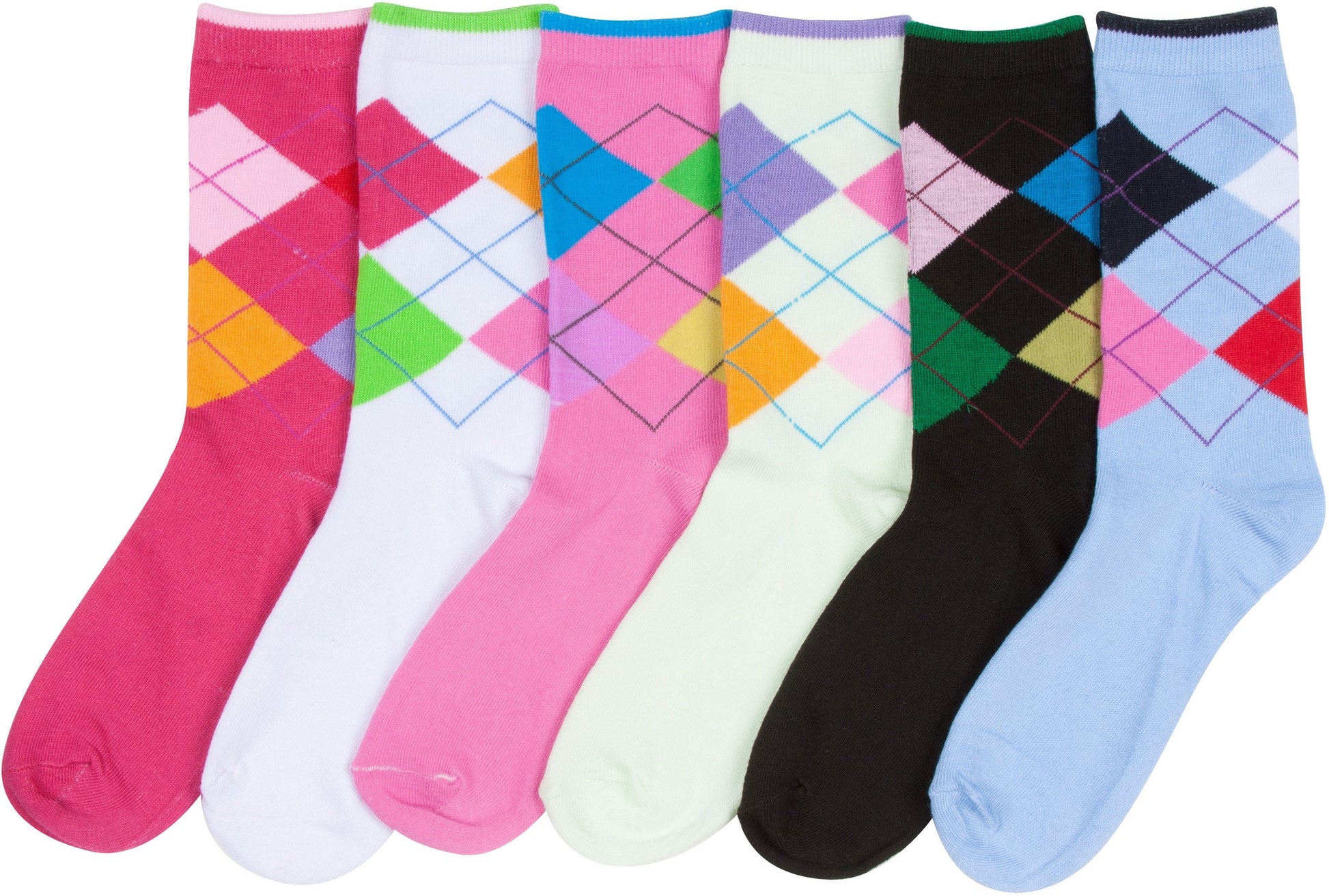 Sakkas Women's Fun Colorful Design Poly Blend Crew Socks Assorted 6-Pack - Concordia Style Boutique