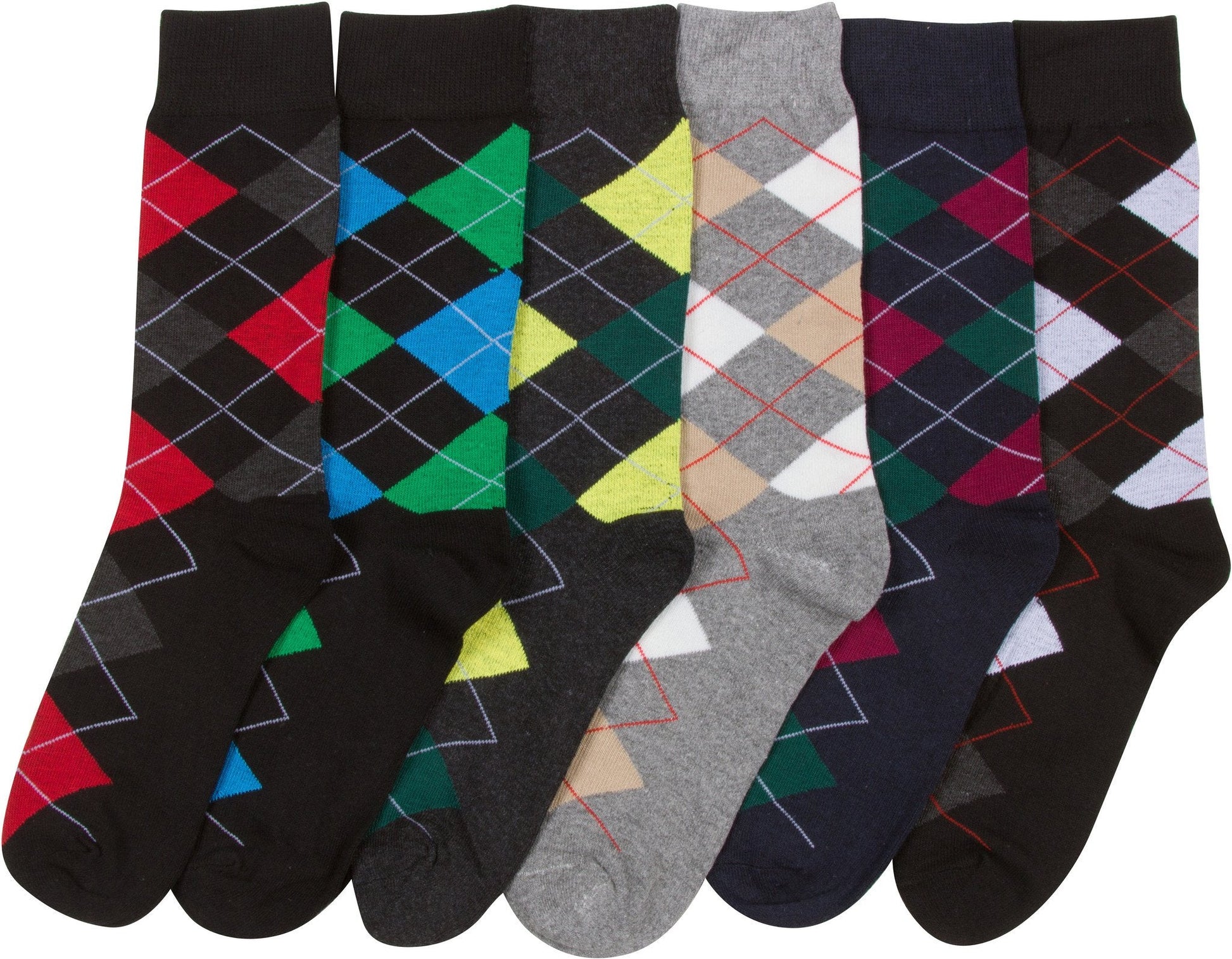 Sakkas Men's Classic Patterned Dress Socks Value 6-Pack - Concordia Style Boutique