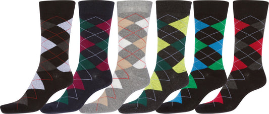 Sakkas Men's Classic Patterned Dress Socks Value 6-Pack - Concordia Style Boutique
