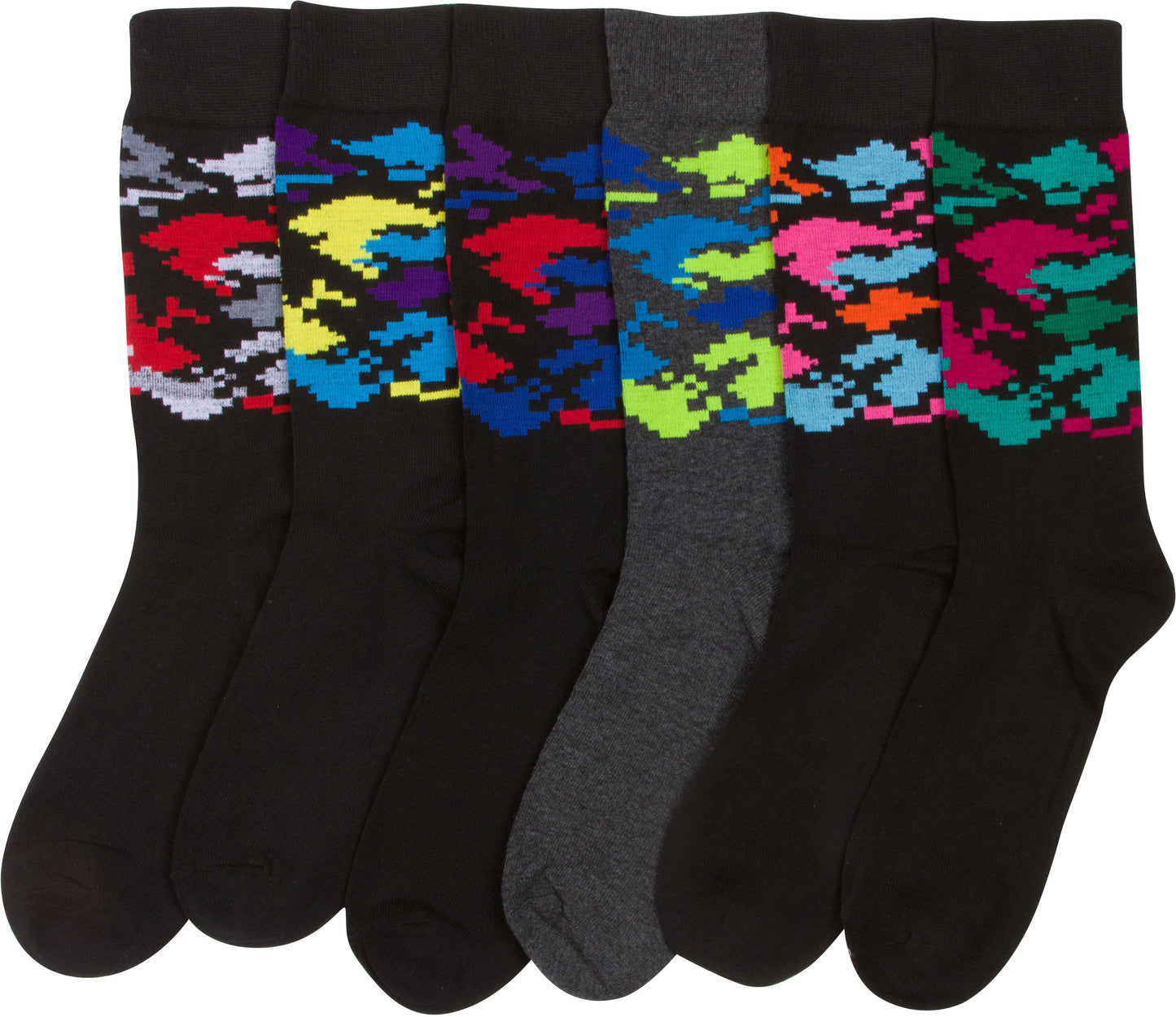 Sakkas Men's Classic Patterned Dress Socks Value 6-Pack - Concordia Style Boutique