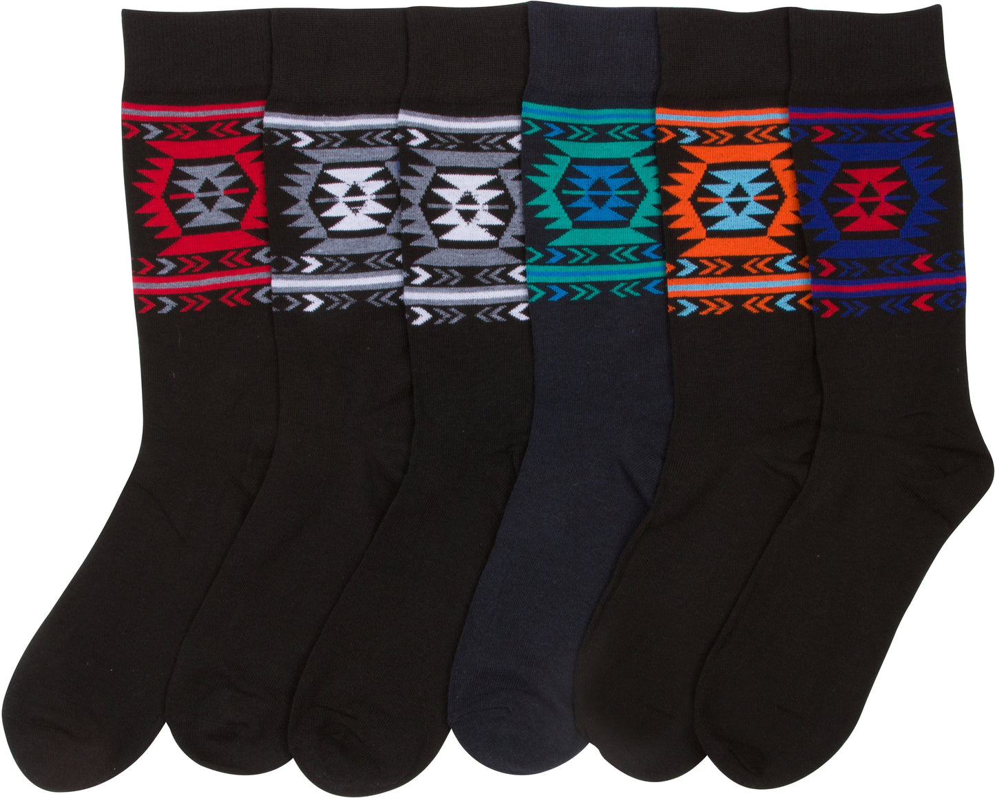 Sakkas Men's Classic Patterned Dress Socks Value 6-Pack - Concordia Style Boutique