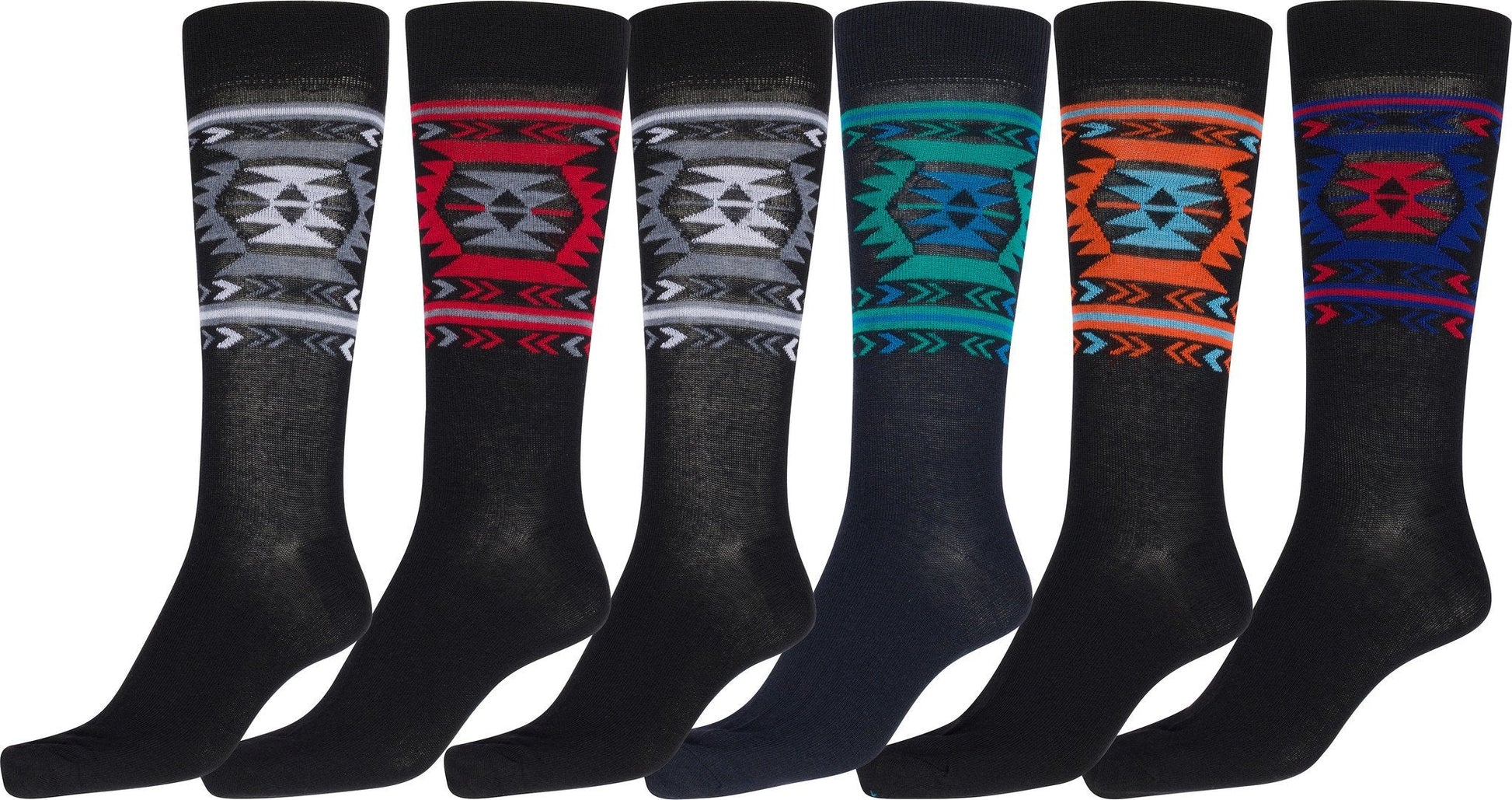 Sakkas Men's Classic Patterned Dress Socks Value 6-Pack - Concordia Style Boutique