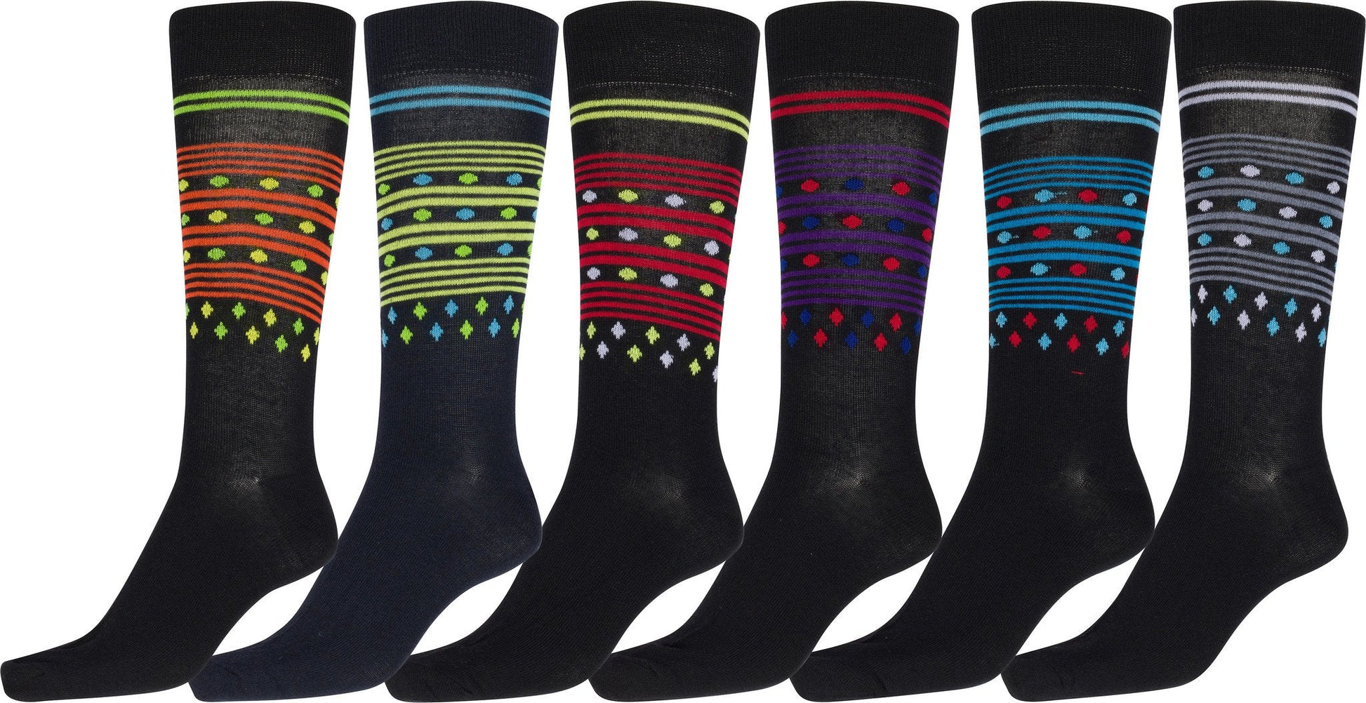 Sakkas Men's Classic Patterned Dress Socks Value 6-Pack - Concordia Style Boutique
