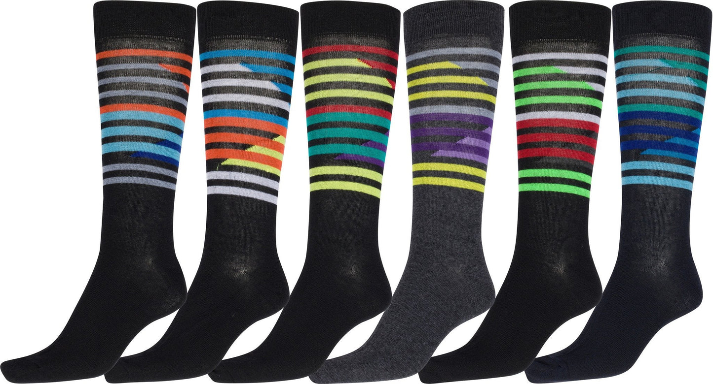 Sakkas Men's Classic Patterned Dress Socks Value 6-Pack - Concordia Style Boutique
