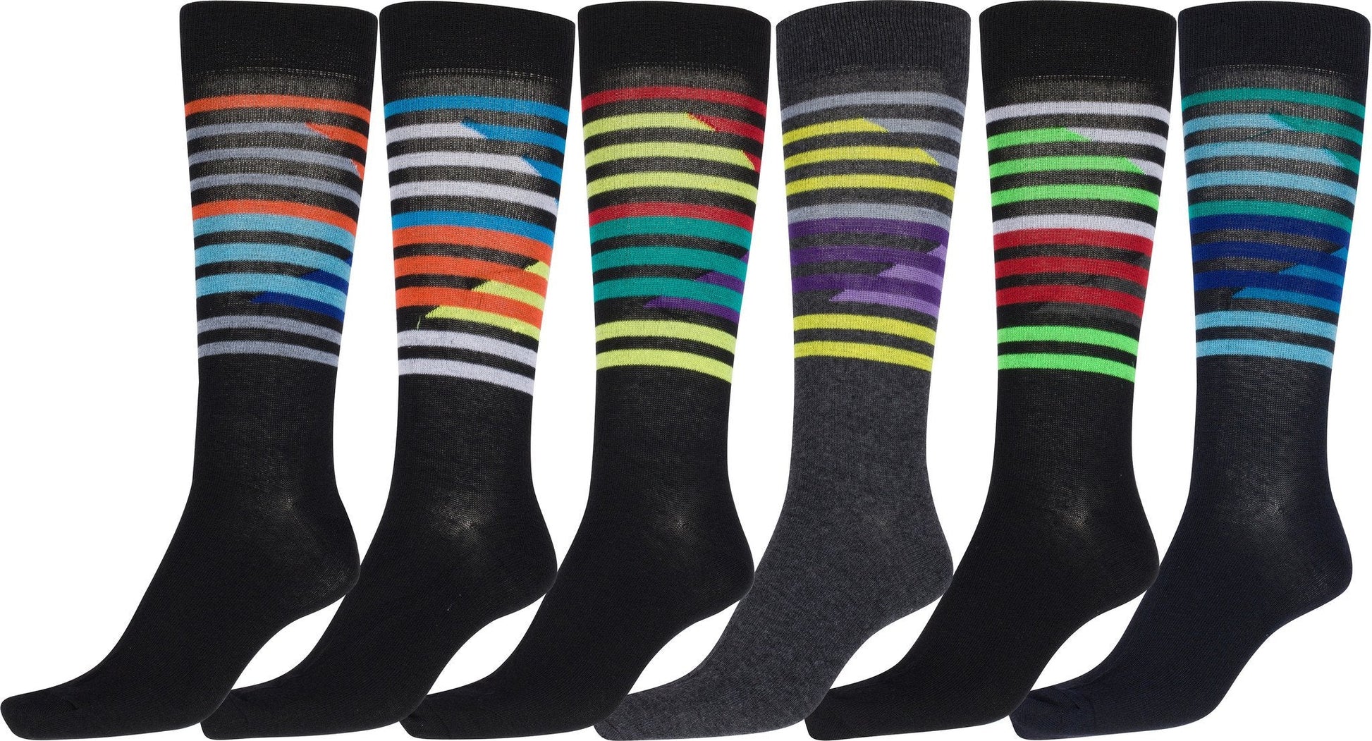 Sakkas Men's Classic Patterned Dress Socks Value 6-Pack - Concordia Style Boutique