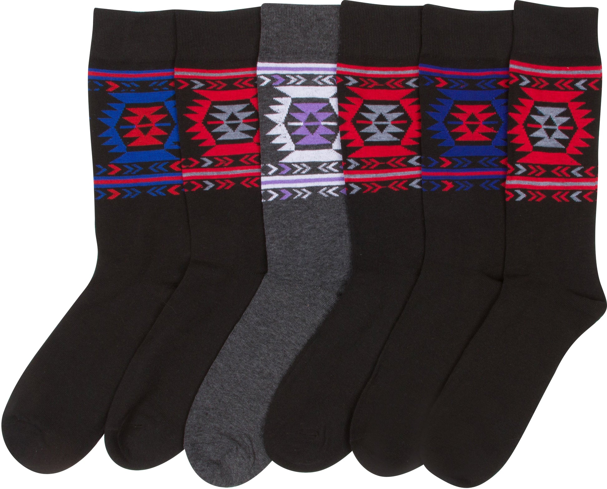 Sakkas Men's Classic Patterned Dress Socks Value 6-Pack - Concordia Style Boutique