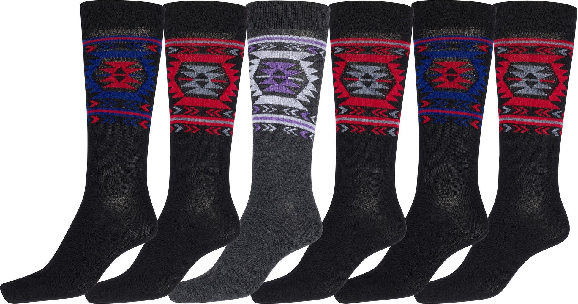Sakkas Men's Classic Patterned Dress Socks Value 6-Pack - Concordia Style Boutique