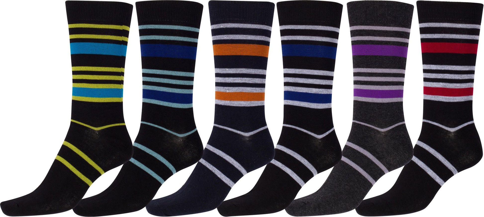 Sakkas Men's Classic Patterned Dress Socks Value 6-Pack - Concordia Style Boutique