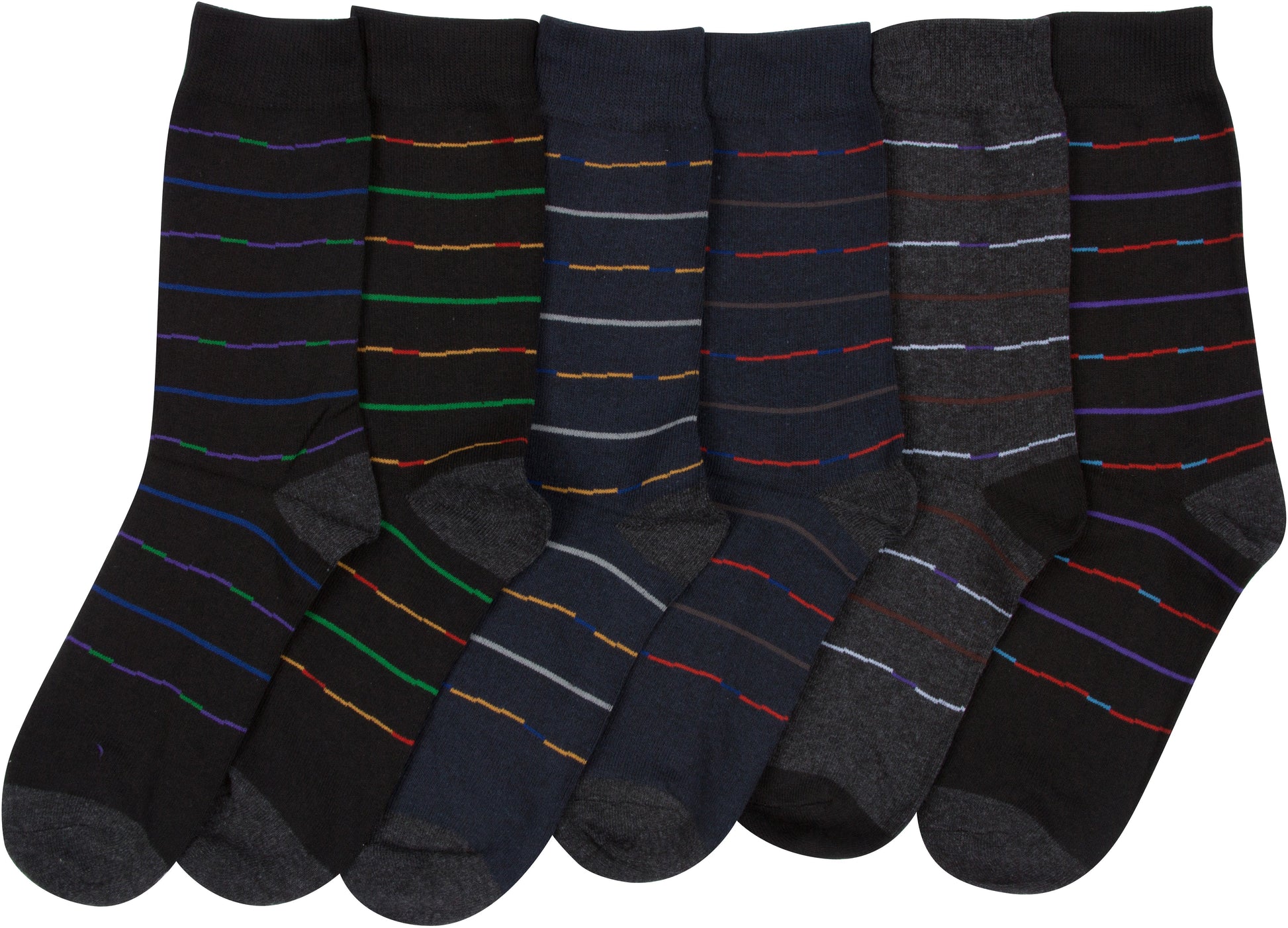 Sakkas Men's Classic Patterned Dress Socks Value 6-Pack - Concordia Style Boutique