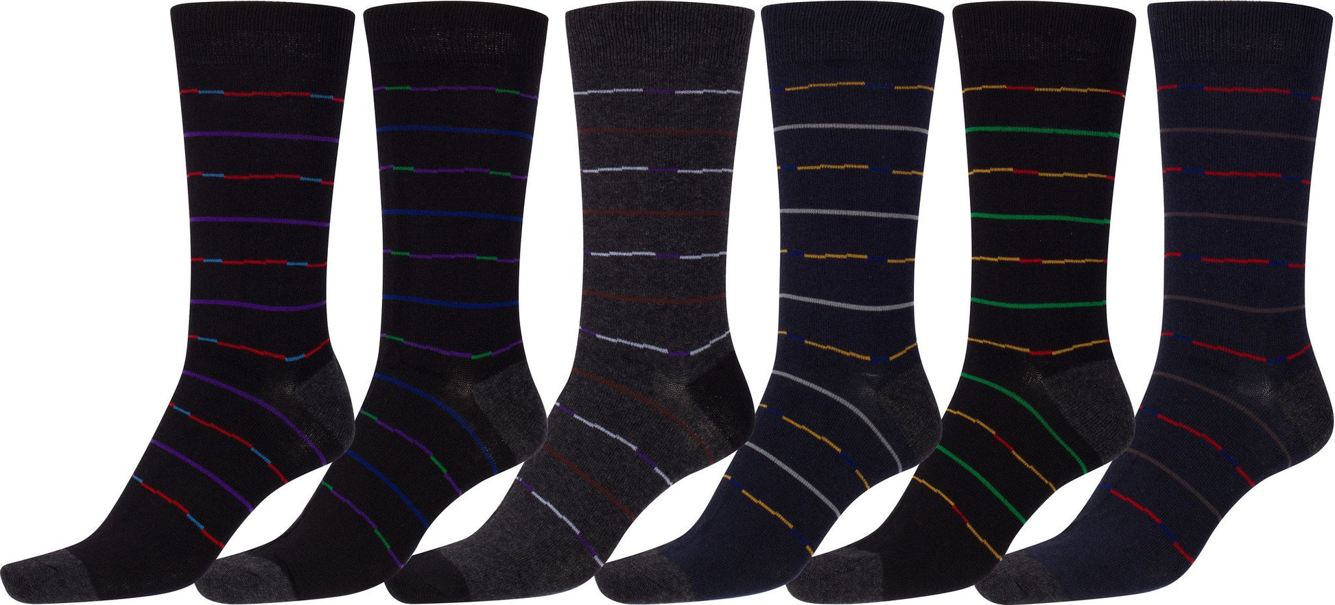 Sakkas Men's Classic Patterned Dress Socks Value 6-Pack - Concordia Style Boutique