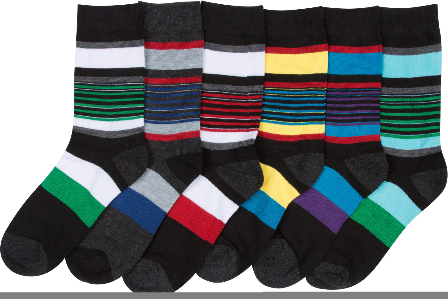 Sakkas Men's Classic Patterned Dress Socks Value 6-Pack - Concordia Style Boutique