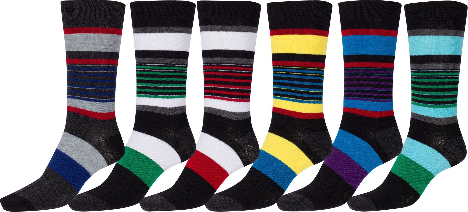 Sakkas Men's Classic Patterned Dress Socks Value 6-Pack - Concordia Style Boutique