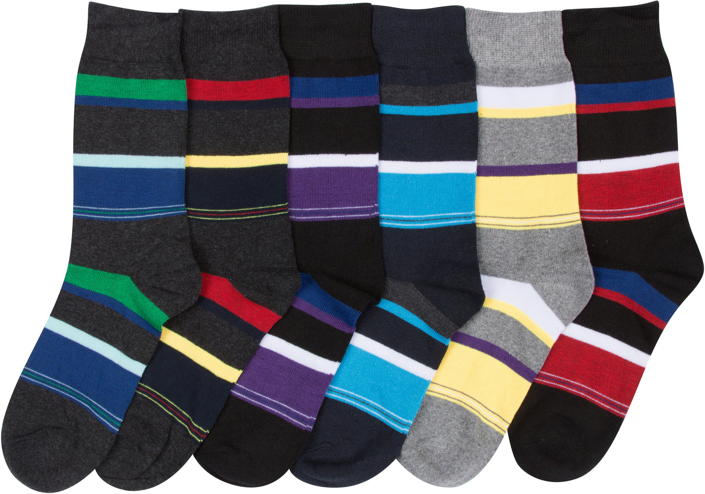 Sakkas Men's Classic Patterned Dress Socks Value 6-Pack - Concordia Style Boutique