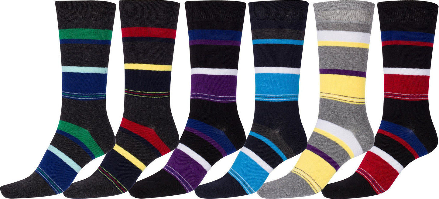 Sakkas Men's Classic Patterned Dress Socks Value 6-Pack - Concordia Style Boutique