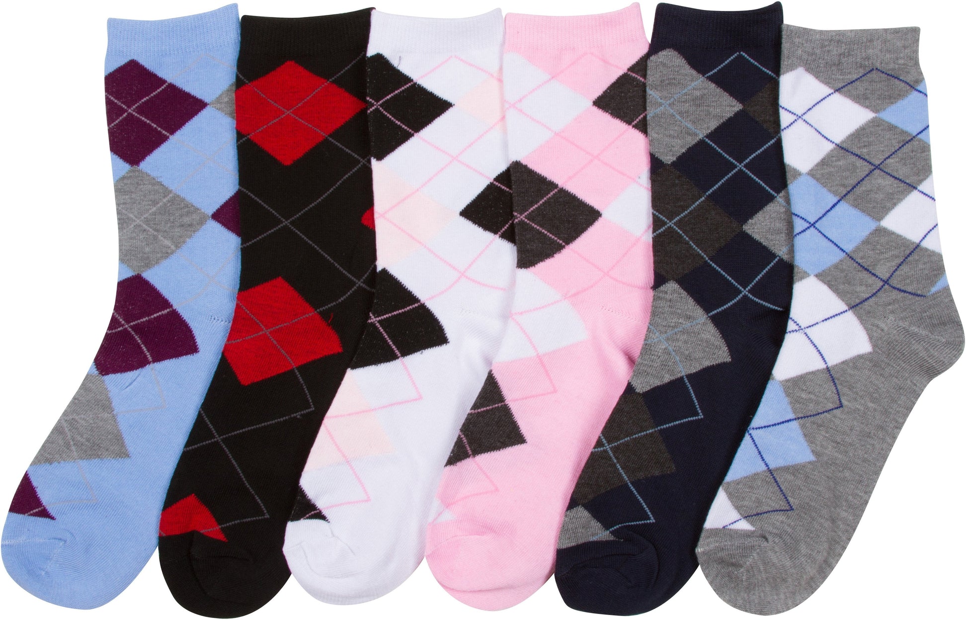 Sakkas Women's Fun Colorful Design Poly Blend Crew Socks Assorted 6-Pack - Concordia Style Boutique