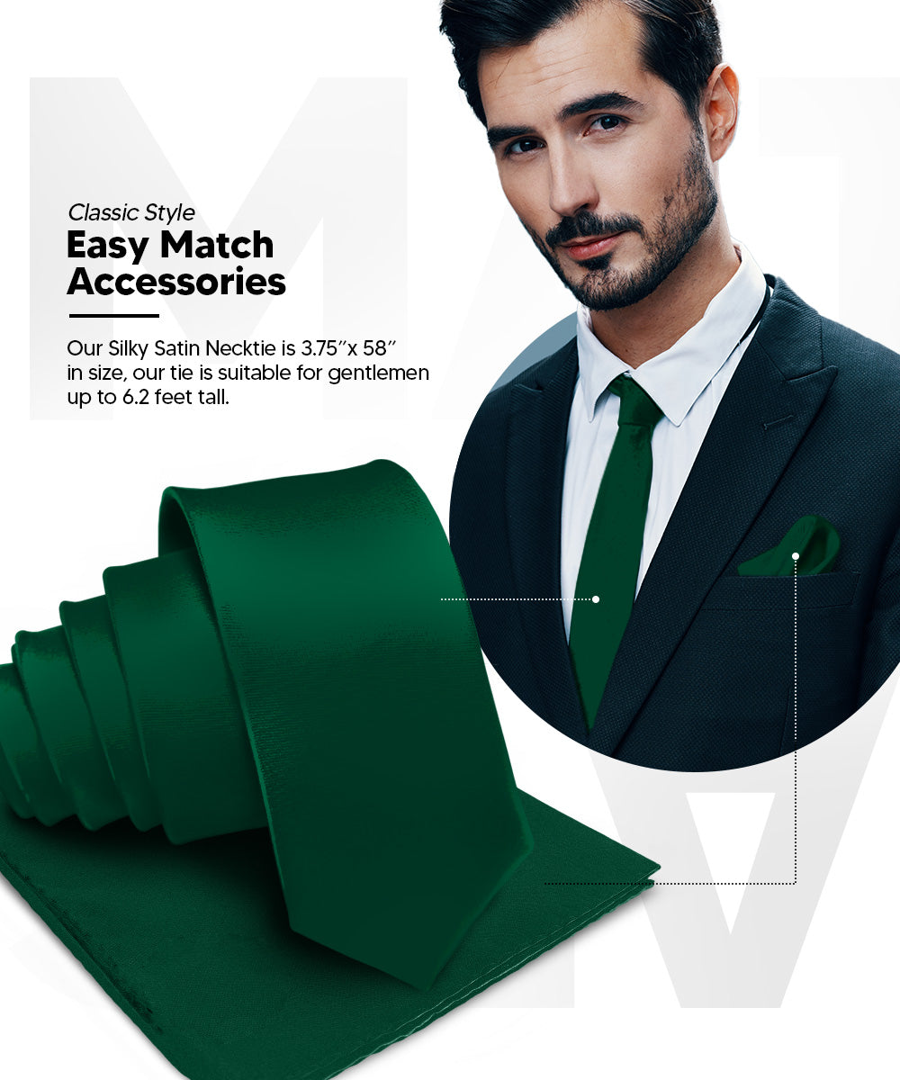 Vittorio Farina Men's Satin Necktie & Pocket Square