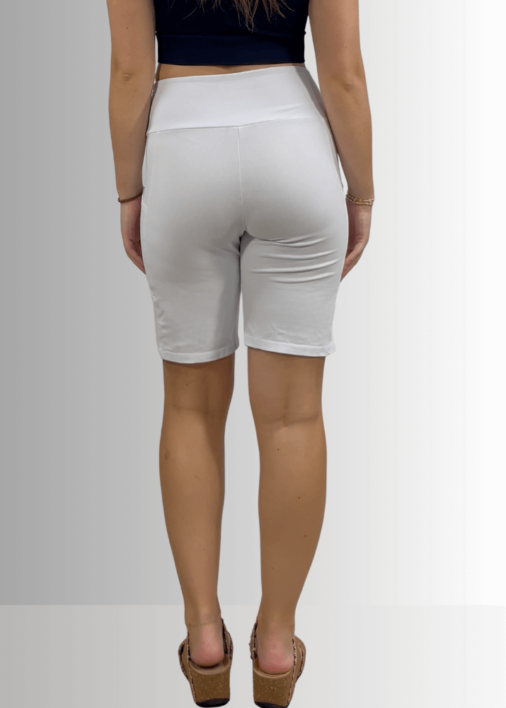 Perfect Fit Hybrid Cotton Shorts White - Concordia Style Boutique