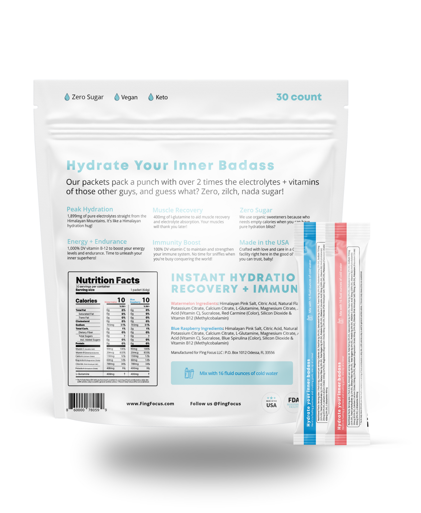 F'ing Hydration Packets - Quench Your Thirst for Greatness - Concordia Style Boutique