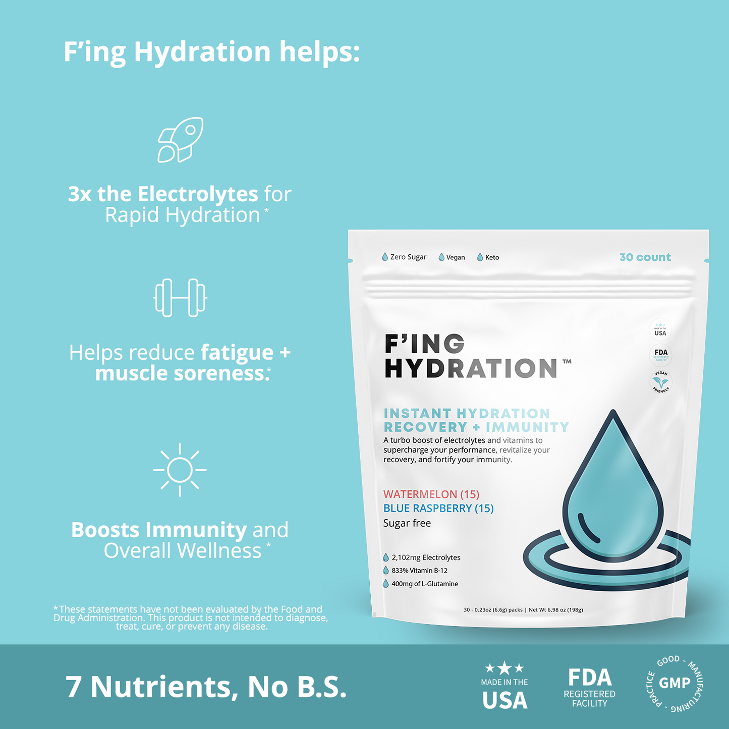 F'ing Hydration Packets - Quench Your Thirst for Greatness - Concordia Style Boutique