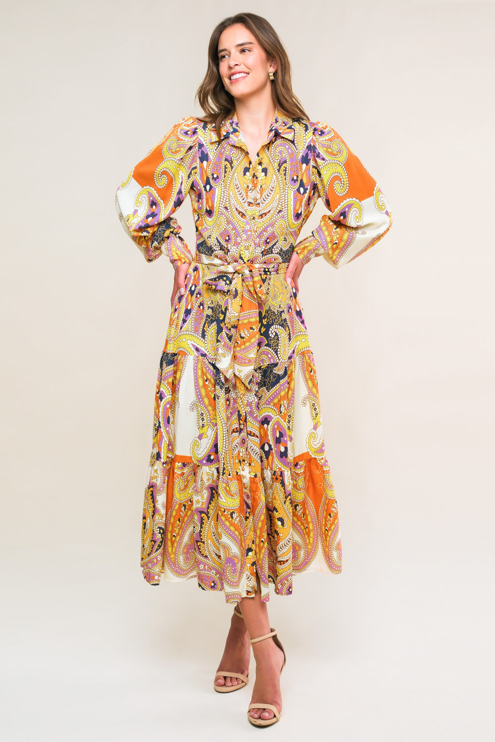 AESTHETIC POSE WOVEN MIDI DRESS - Concordia Style Boutique