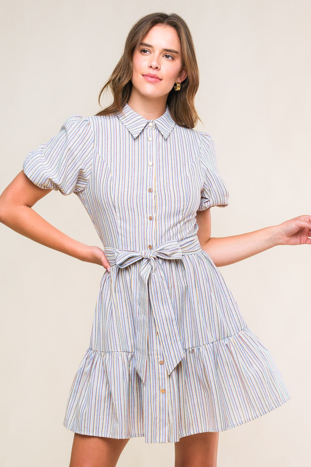 ADORABLE PRESENCE WOVEN MINI DRESS - Concordia Style Boutique