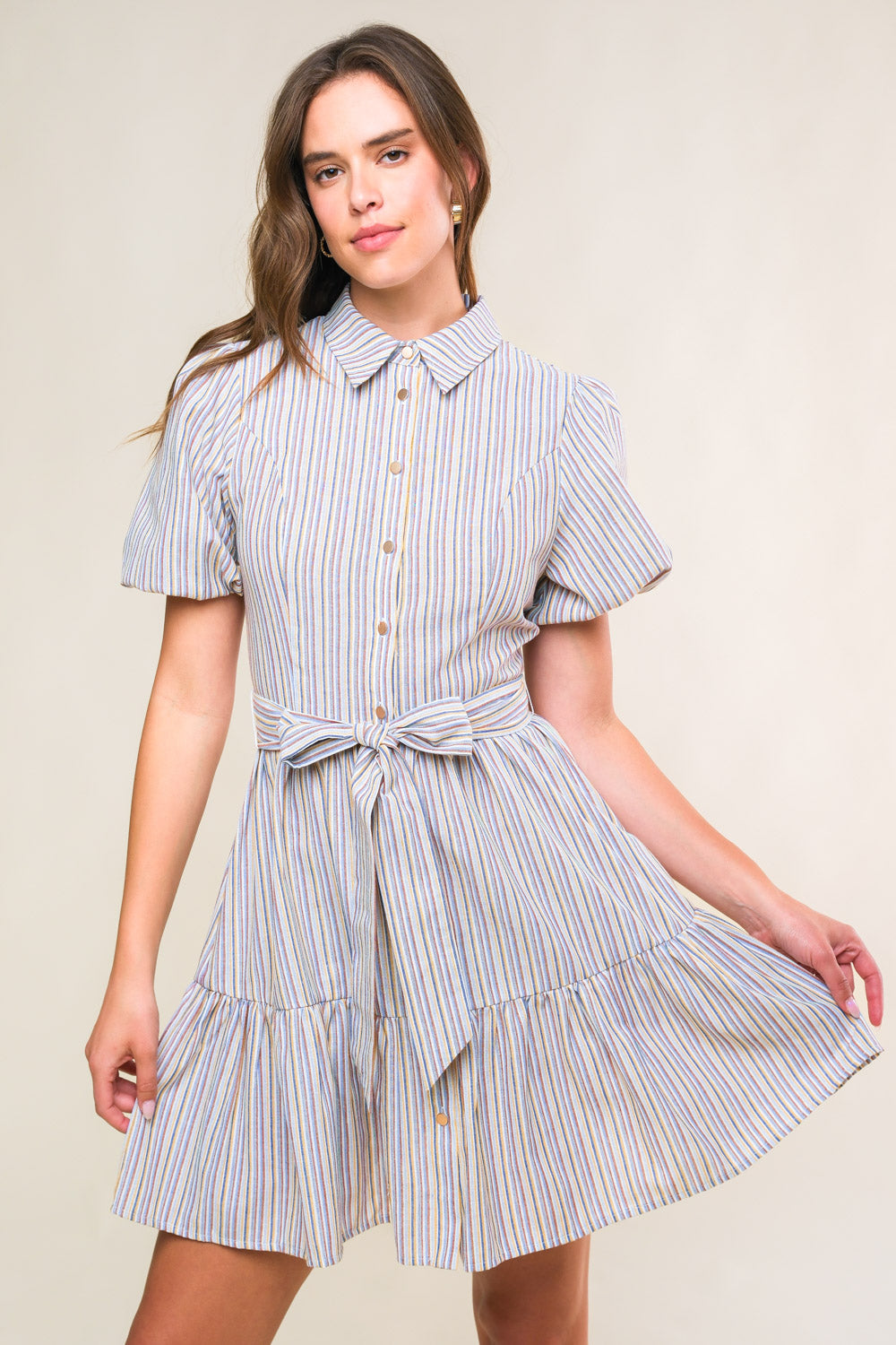 ADORABLE PRESENCE WOVEN MINI DRESS - Concordia Style Boutique