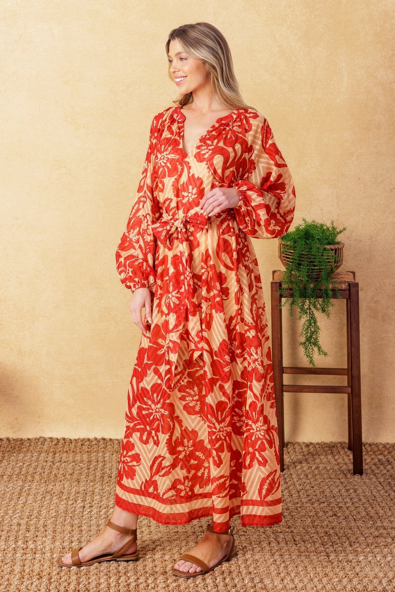 BACK IN ACTION WOVEN MIDI DRESS - Concordia Style Boutique