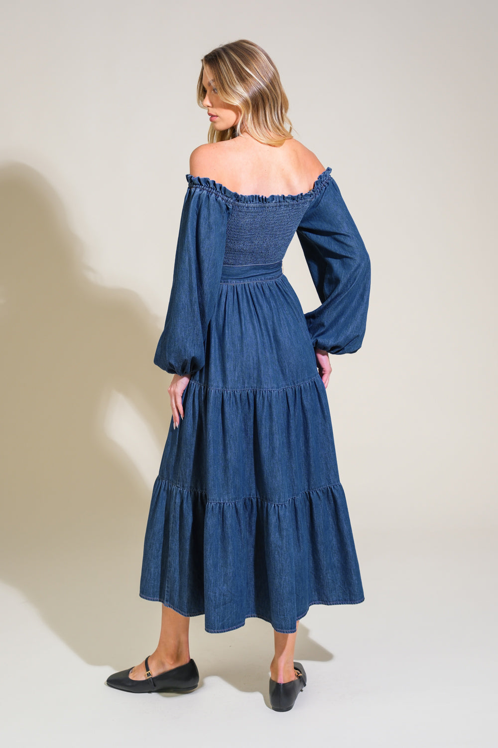 ARTISTIC IMPULSE DENIM MIDI DRESS - Concordia Style Boutique