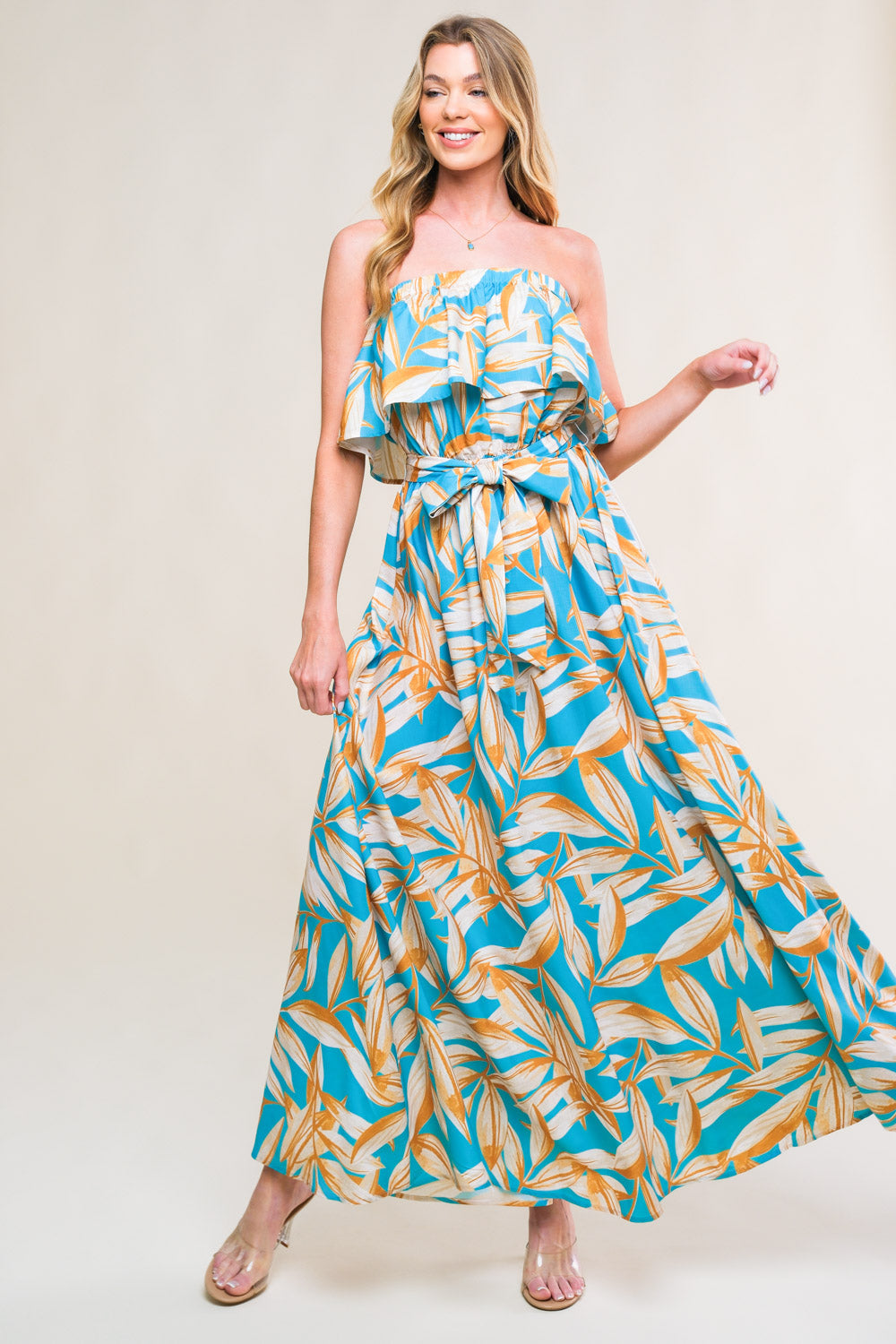 BLOSSOM IN TIME WOVEN MIDI DRESS - Concordia Style Boutique