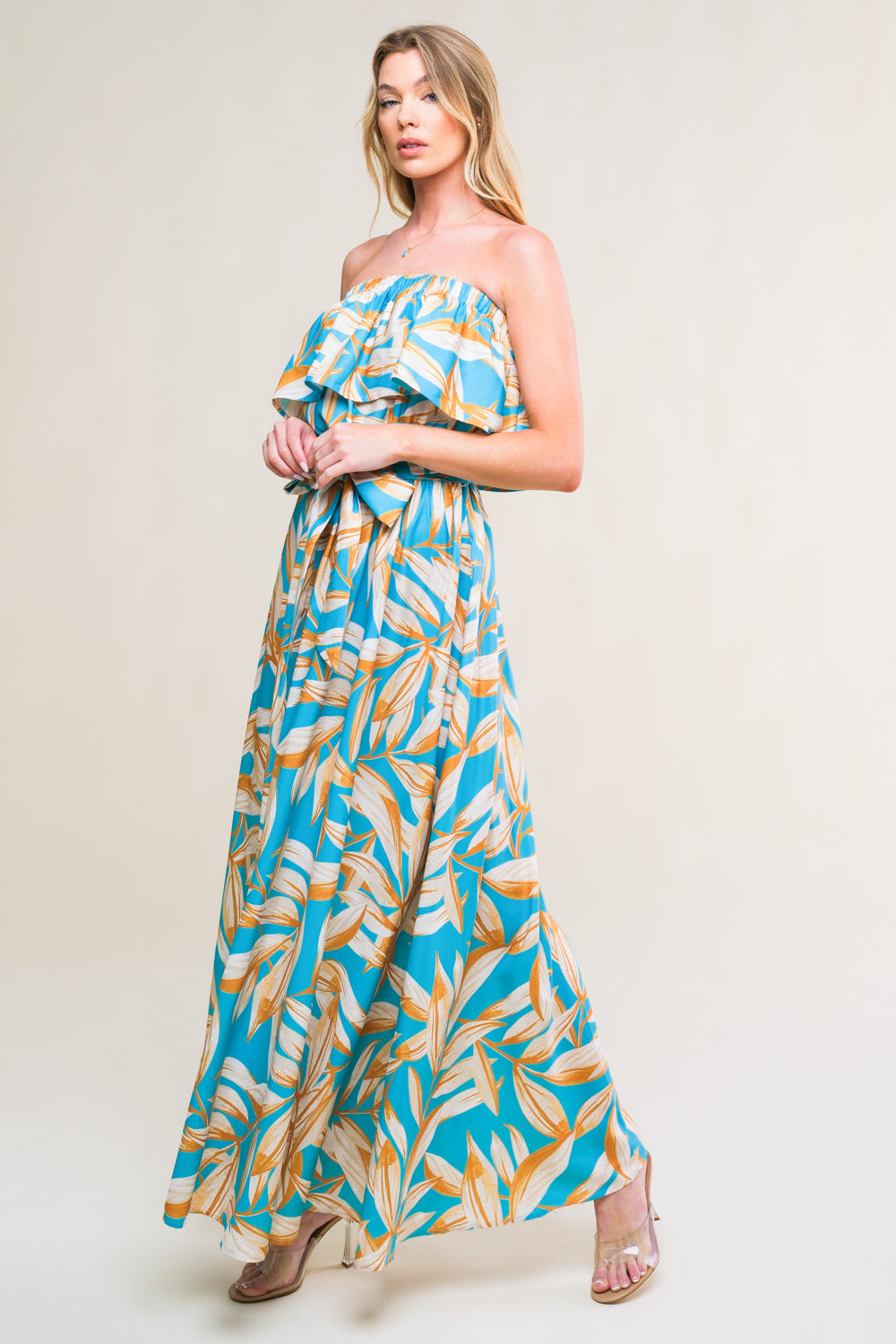 BLOSSOM IN TIME WOVEN MIDI DRESS - Concordia Style Boutique