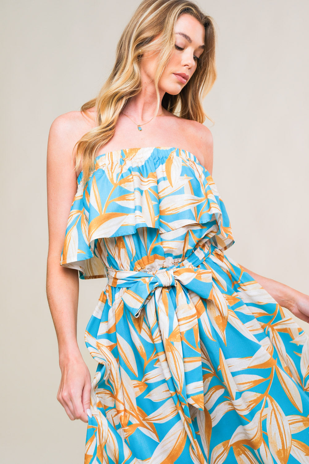 BLOSSOM IN TIME WOVEN MIDI DRESS - Concordia Style Boutique