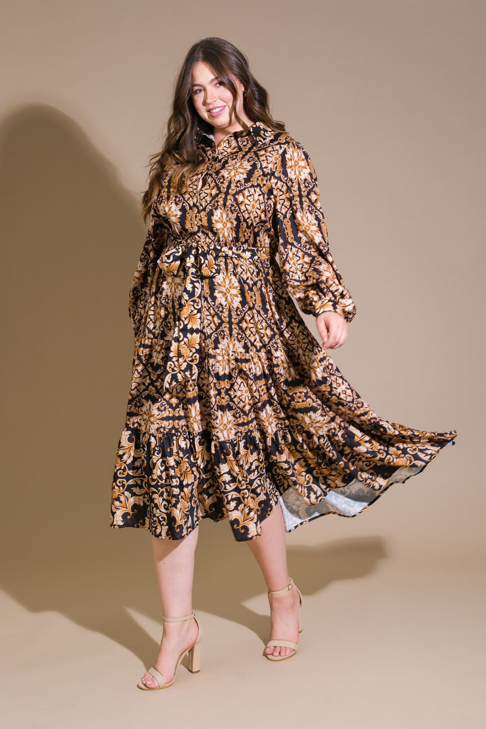 CELESTIAL BEAUTY WOVEN MIDI DRESS - Concordia Style Boutique