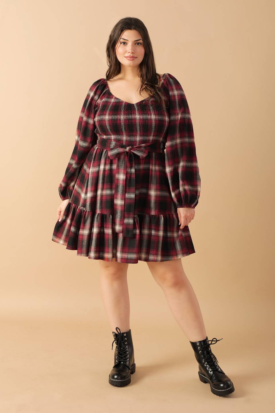 BE WITH YOU WOVEN PLAID MINI DRESS - Concordia Style Boutique