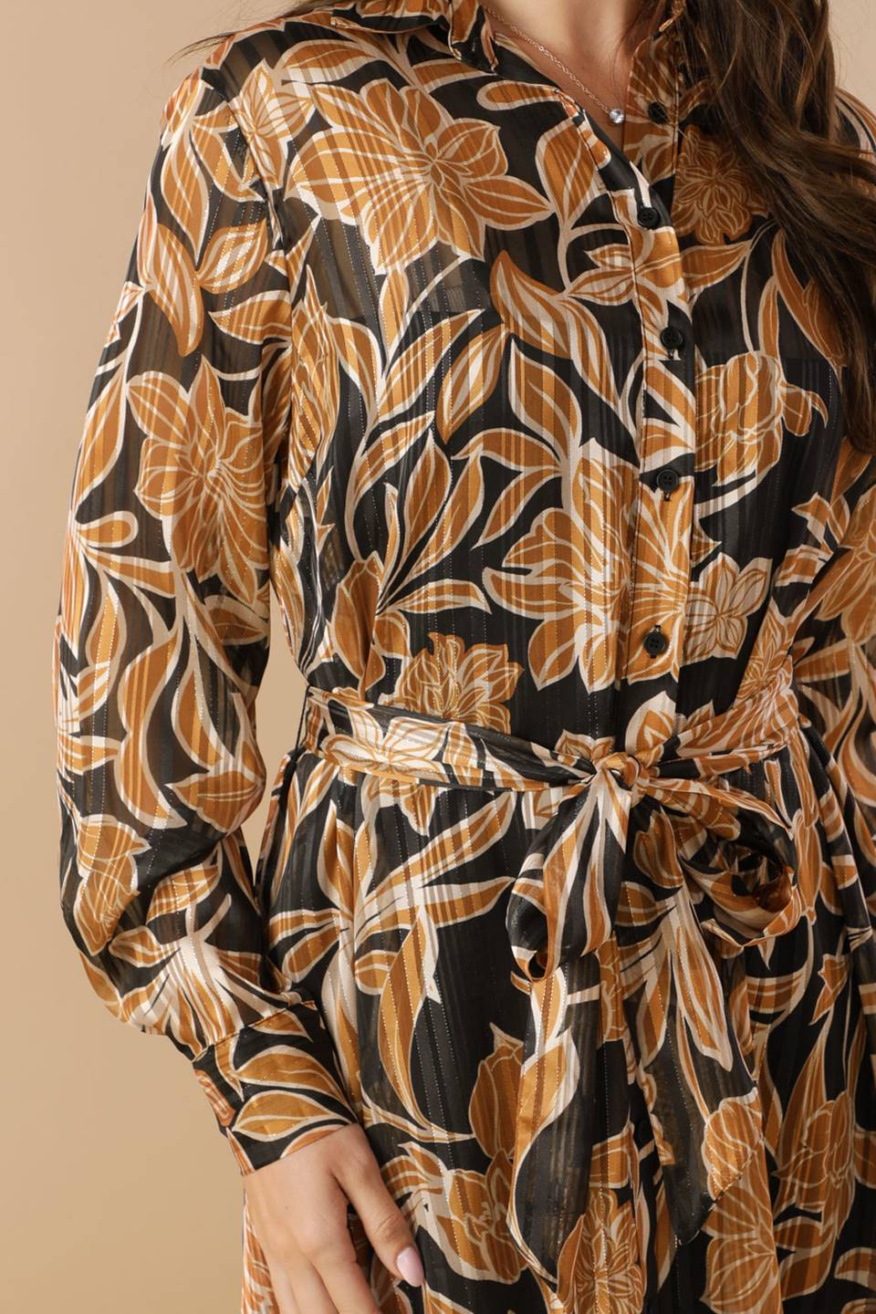 BETWEEN THE LINES WOVEN MIDI DRESS - Concordia Style Boutique