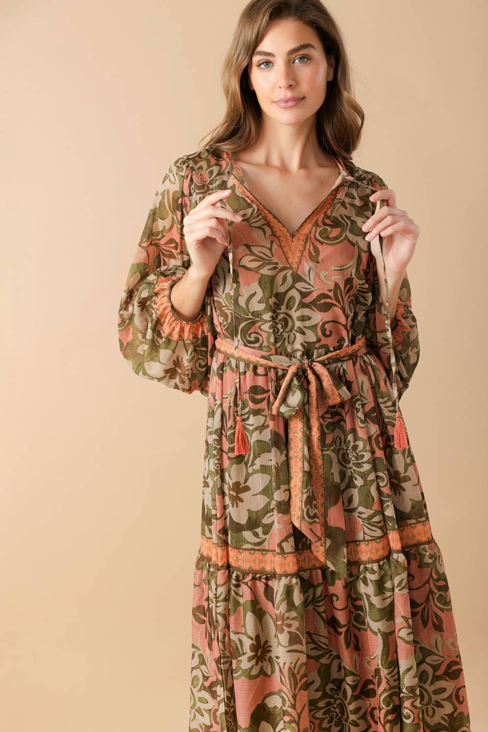 BACK AND FORTH WOVEN MIDI DRESS - Concordia Style Boutique